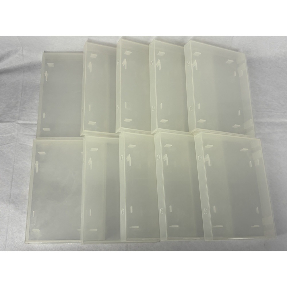 Clear Plastic Clamshell Hard Game Cases SNES N64 Sega Lot of 10 Smooth Surface